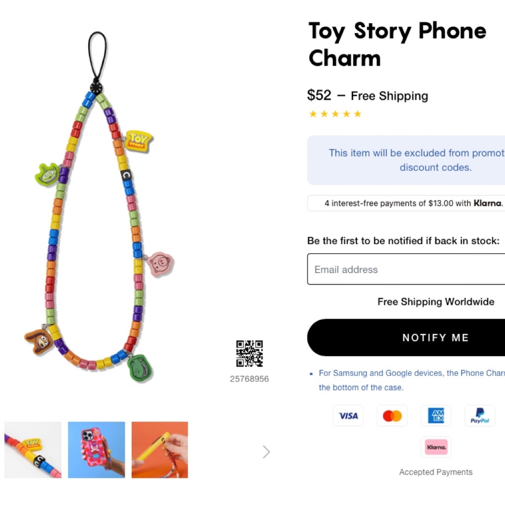 Casetify Toy Story Phone Charm